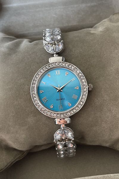 Leerybee Nla-210 Model Leaf Stone Detailed Women's Wristwatch