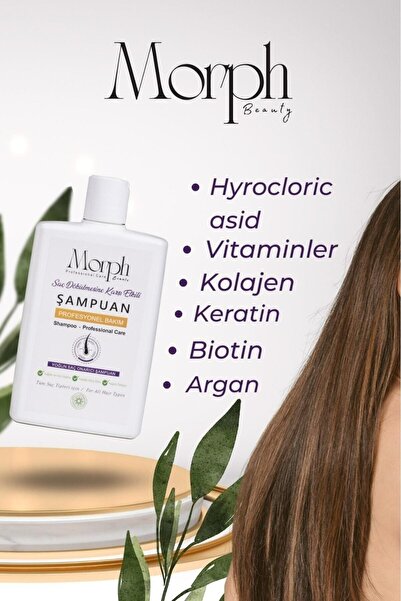 morphbeauty Bitkisel, Sülfatsız Tuzsuz Saç Dökülmesine Karşı Kepek Karşıtı Yoğun Onarıcı Şampuan 400 ml