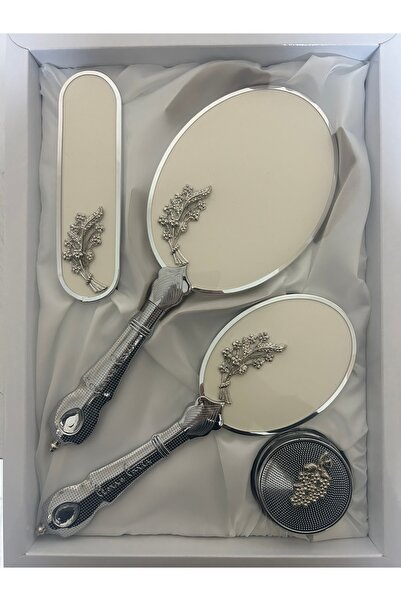 3A Konsept Hediyelik Söz Nişan Gelin Ayna Tarak Seti Çok Amaçlı