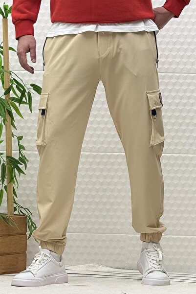 WAFRA Ανδρικό παντελόνι Jogger Seasonal με φερμουάρ Cargo Pocket