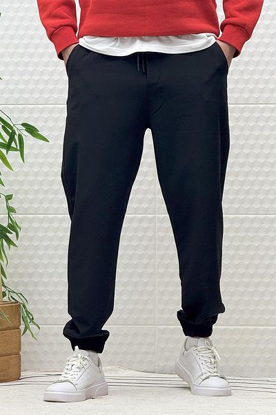 WAFRA Men's Full Lycra Parachute Fabric Elastic Jogger Pants