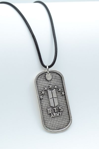 Rukişin Takı Dünyası Bts Army Imprint Leather Rope Necklace - Item Code: 0502