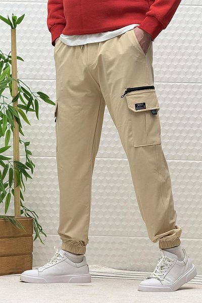 WAFRA Ανδρικό παντελόνι Jogger με αλεξίπτωτο με τσέπες Cargo