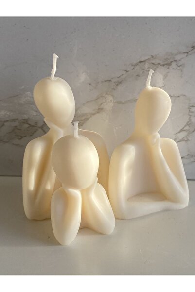 LALEZEN HOME Aile Mum seti - Dekoratif Mutlu Aile  Kokulu Mum seti