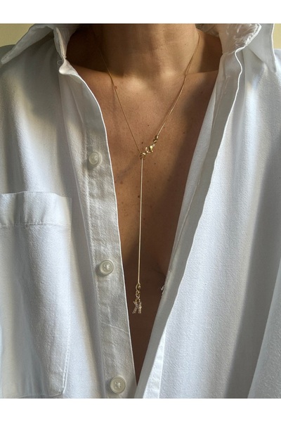 Rossetto Atelier Çelik Asansörlü K Harfli Kolye