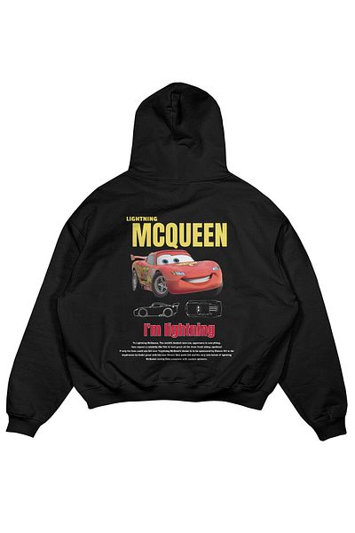 Uniquetex Φούτερ με μοτίβο Mcqueen Lightning Oversize - VEK