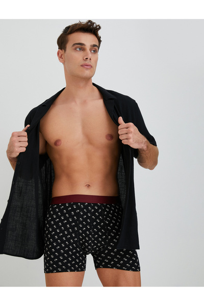 Koton Set boxer 3 piese din bumbac cu detaliu palmier