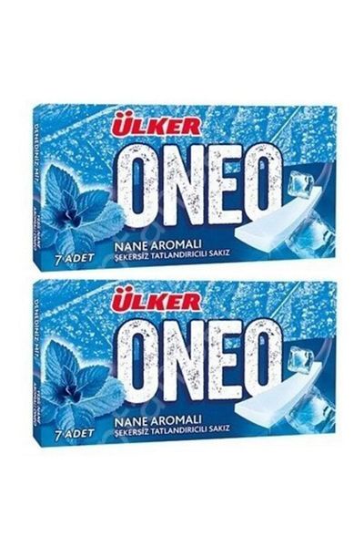Ülker Oneo Slims Mint Flavored Gum 14 Gr. X 2 Packages