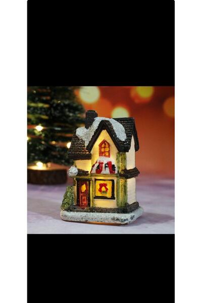 Zigver 2025  LED noel süslemeleri reçine küçük ev mikro peyzaj süs noel hediy...