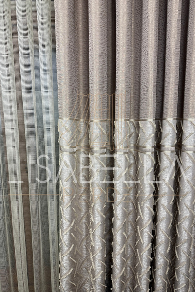 LisabellaHome ستارة خلفية للوحة القهوة باللون الكريمي - بطيات كثيفة 1/2.5 (جن...