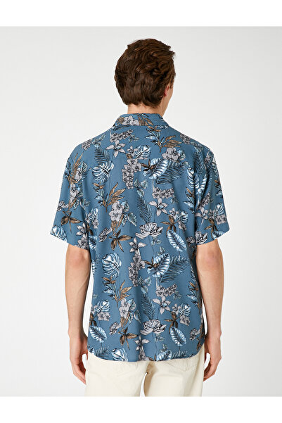 Koton Καλοκαιρινό πουκάμισο Floral κοντομάνικο Κλασικό γιακά
