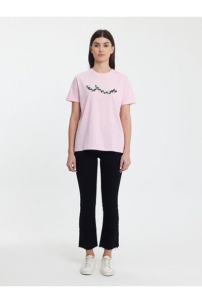 Ltb Logo Crew Neck Pink T-shirt