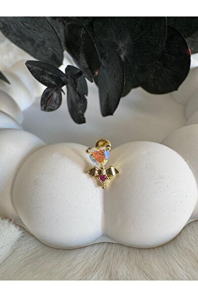 stainless steell Kalp Figürlü Çelik Piercing- Kalpli Piercing