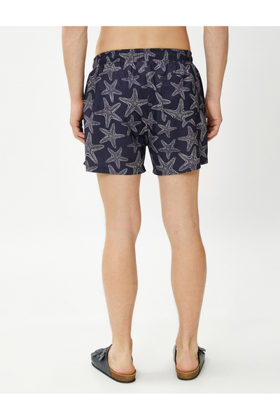 Koton Σορτς μαγιό με αστέρι με στάμπα μέσης με λεπτομέρεια τσέπης