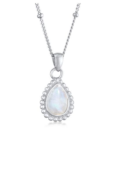 ELLI Halskette Damen Tropfen Anhänger mit Mondstein in 925 Sterling Silber