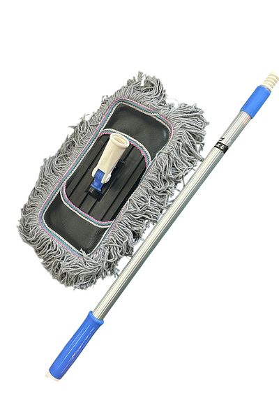 gcstore 25Cmx12Cm Mop 60Cm/100Cm Telescopic Extendable Aluminum Metal Handle Auto Wash and Floor Mop