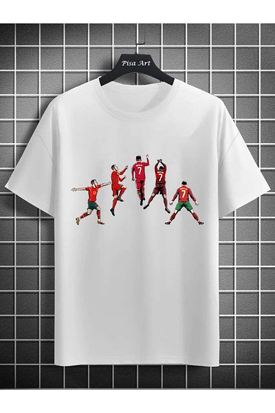 Pisa Art Cristiano Ronalo Portugal Siu Μπλουζάκι Unisex Ειδικού Σχεδιασμού