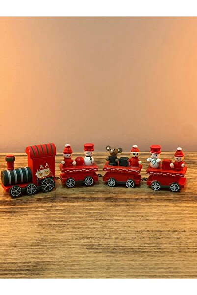 Cold Easy Wooden Christmas Train Ornament Christmas Decoration Home Santa Cla...