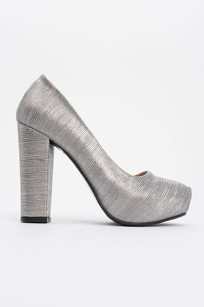 Ccway Pantofi cu toc pentru damă cu dungi PLATINUM