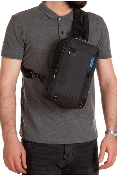 SVS çanta Μαύρο Unisex Λειτουργικό Μίνι Στήθος και Σακίδιο πλάτης