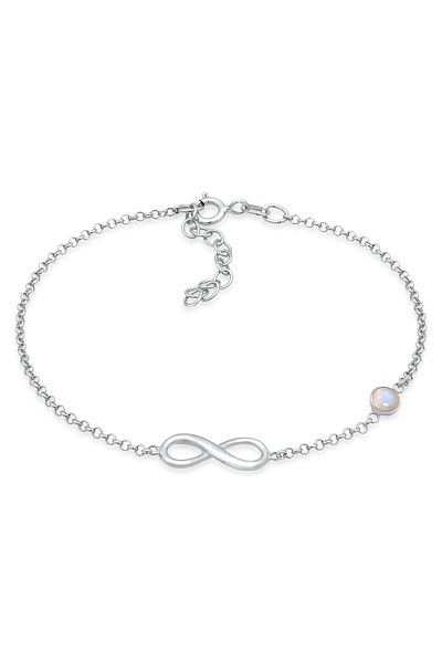 ELLI Bracelet Ladies Solitaire Infinity Symbol With Moonstone In 925 Sterling Silver