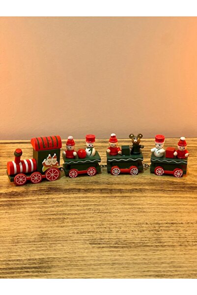 Cold Easy Wooden Christmas Train Ornament Christmas Decoration Home Santa Cla...