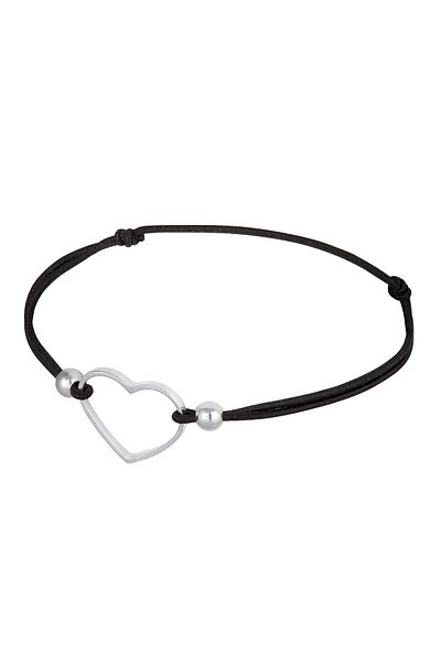 ELLI Armband Damen Herz Cut-out Love mit Gummiband in 925 Sterling Silber