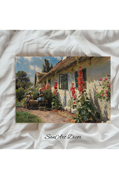 Sanart Vintage Painting with Frame, Oil Painting, Framed Painting, Artistic Decor, Landscape Painting