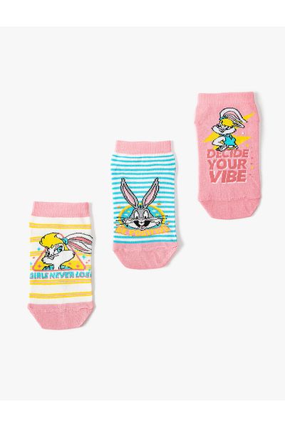 Koton Set de șosete imprimate Bugs Bunny 3 bucăți Licențiat