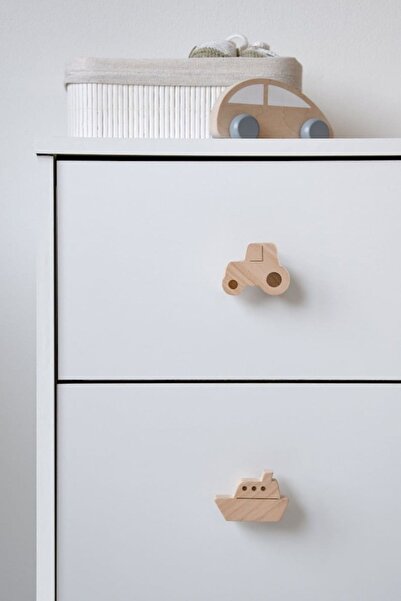 afralya home 6 bucăți! Mâner din lemn pentru sertar/dulap pentru camera bebelușului, mâner cu figurină, mâner pentru vehicule pentru camera copiilor