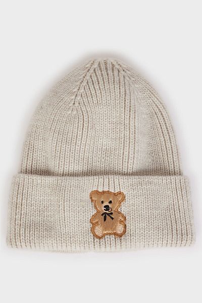 DeFacto Damen-Strickmütze mit Teddybär-Muster E5785AX24WN
