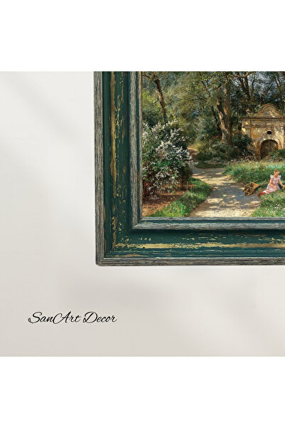 Sanart Vintage Painting with Frame, Oil Painting, Framed Painting, Artistic Decor, Landscape Painting