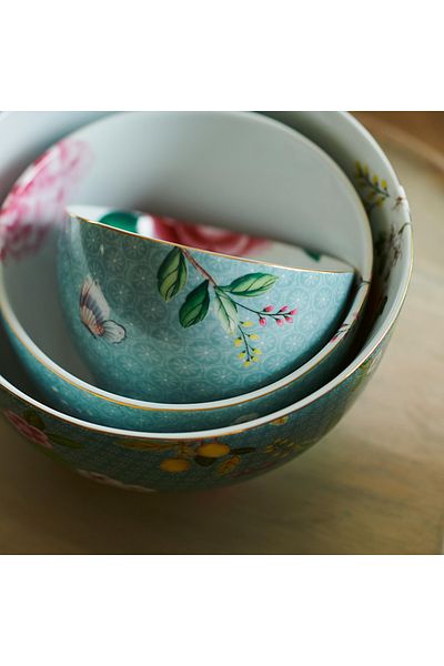 Pip Studio Blushing Birds Blue Porcelain Bowl 12 Cm