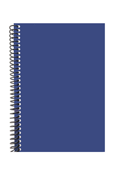 Şirin Yün A5 Spiralli Pvc Kapaklı 80 Yaprak Kareli Defter 1 Adet Denim