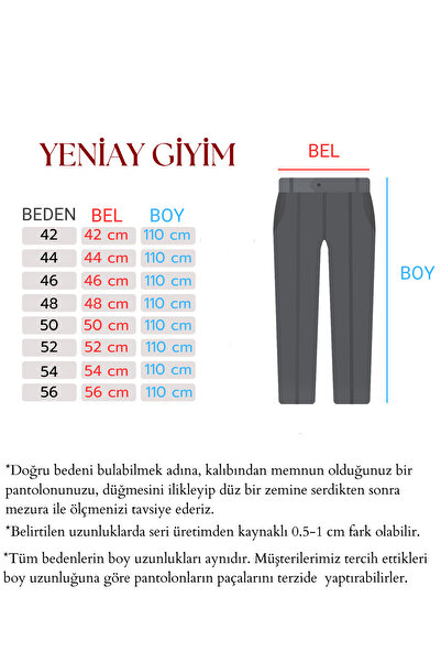 Yeniay Erkek Kışlık-baharlık Kahverengi Klasik Kesim Likralı Yandan Cepli Kot Pantolon