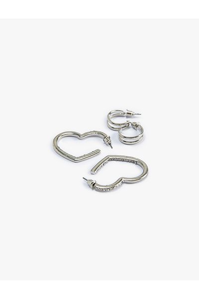 Koton Earring Set Heart Metal 2 Pieces