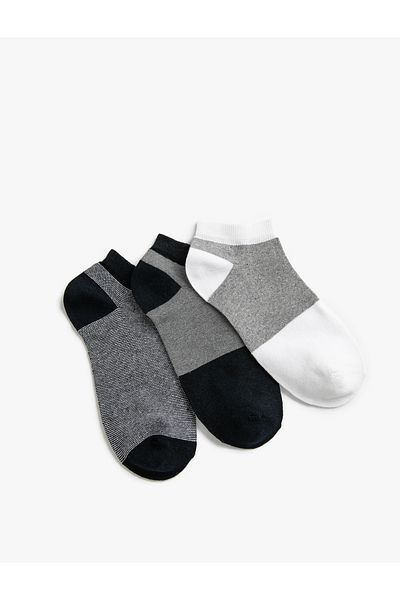 Koton Set de 3 șosete cu papuci cu dungi
