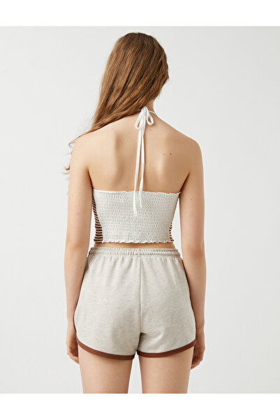 Koton Halter Neck Crop Athlete Crochet