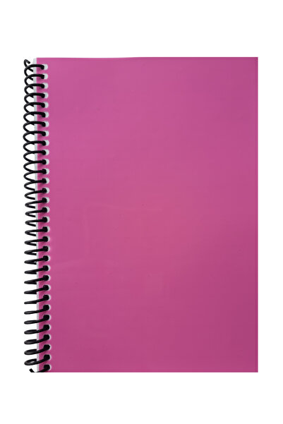Şirin Yün A5 Spiralli Pvc Kapaklı 80 Yaprak Çizgili Defter 1 Adet Pembe