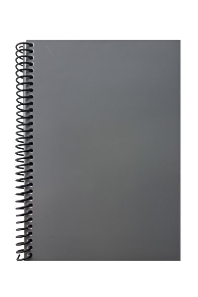 Şirin Yün A5 Spiralli Pvc Kapaklı 80 Yaprak Çizgili Defter 1 Adet Gri