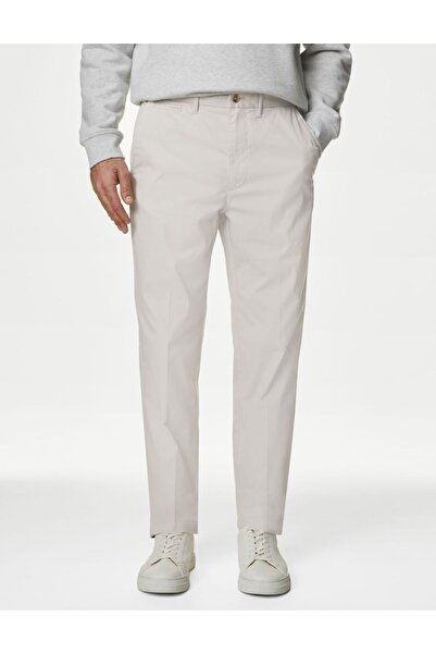 Marks & Spencer Regular Fit Hafif Dokulu Chino Pantolon