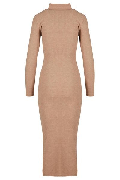 Urban Classics Ladies Rib Longlseeve Mockneck Kleid