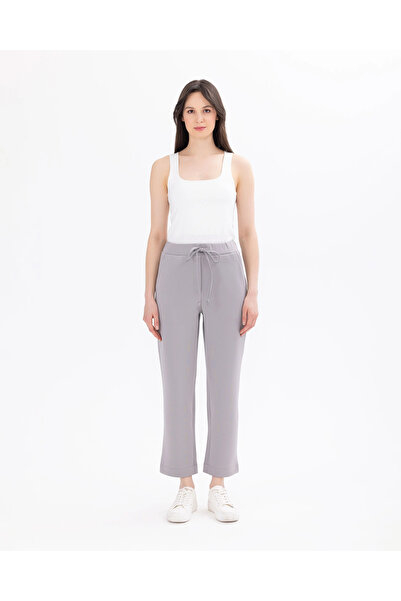 SEÇİLSTORE Elastik Bel Bilek Boy Scuba Kumaş Pantolon