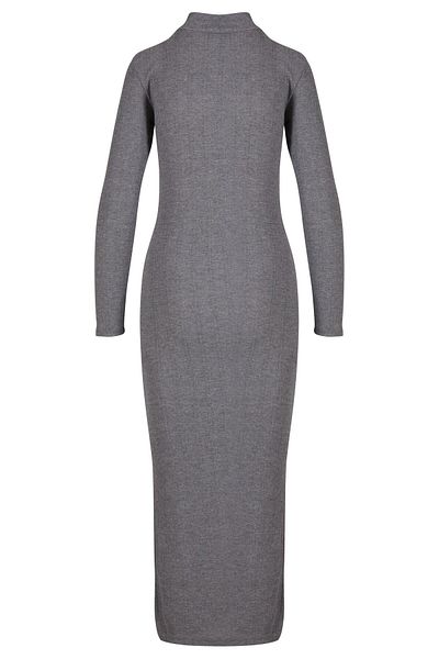 Urban Classics Ladies Rib Longlseeve Mockneck Kleid