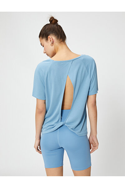 Koton Modal Yoga T-Shirt με λεπτομέρεια παραθύρου