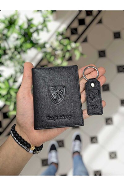 VİSSO Peugeot Hakiki Deri Araç Ruhsat Kılıfı Isme Özel Çanta Erkek Kadın Mode...