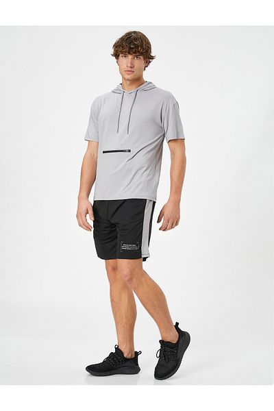 Koton Pantaloni scurți sport din dantela talie slogan imprimat