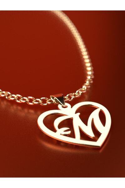 JEWELAi 14 ayar altın M Harfi Kolye Ucu 0.5 gr, KC12862 Kodlu