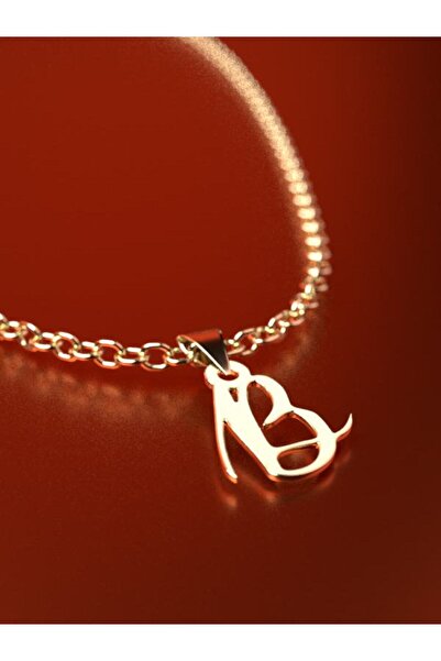 JEWELAi 14 ayar altın B Harfi Kolye Ucu 0.5 gr, KC10884 Kodlu