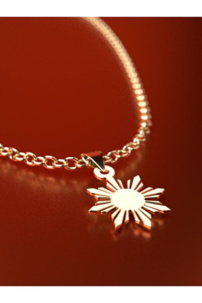 JEWELAi 14 ayar altın Güneş Kolye Ucu 0.5 gr, KC12323 Kodlu